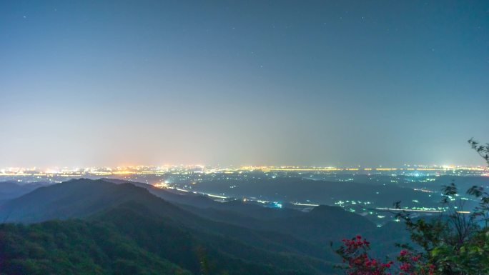 南岳衡山户外夜景星空延时摄影