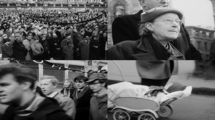 60年代伦敦市民反战游行