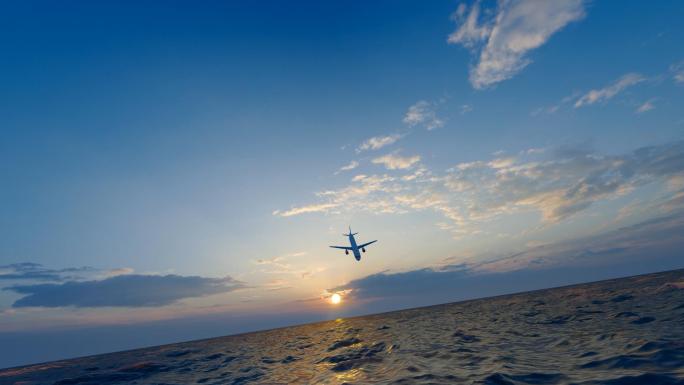 4k 飞机空难坠海溅起浪花