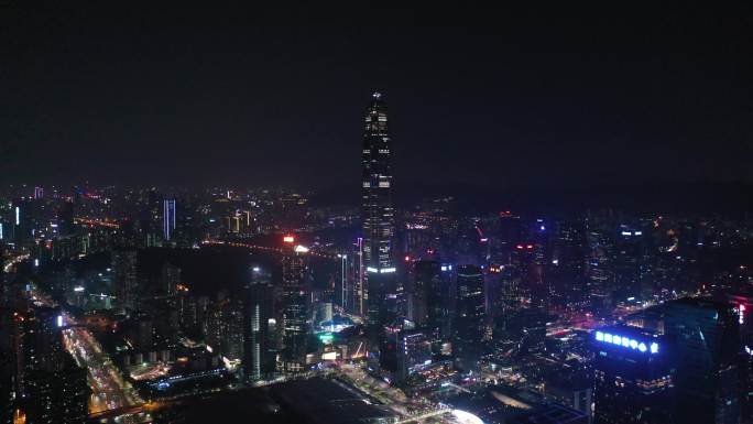 深圳市平安大厦地球熄灯一小时4K航拍