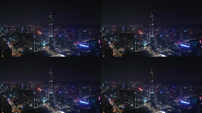 深圳市平安大厦地球熄灯一小时4K航拍