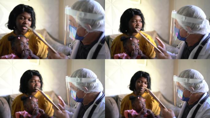 与医生交流的女人非洲防疫疫情黑人