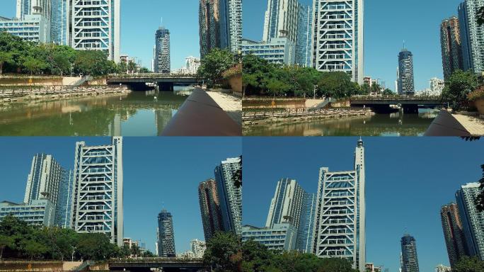 0003_D实拍城市河道建筑环境