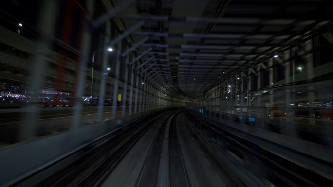 列车在隧道中行驶穿梭时空空间空镜头空境