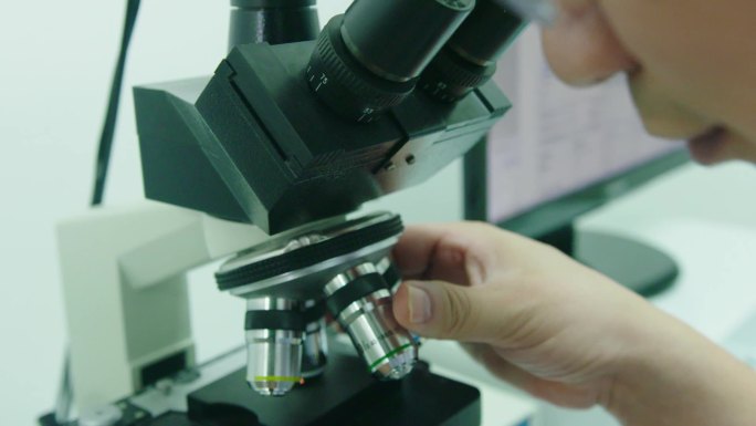 医疗医院生殖医学显微镜观察精子活性