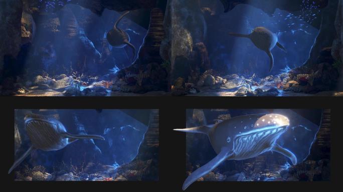 海底鲸鱼 裸眼3D 三维（可定制）