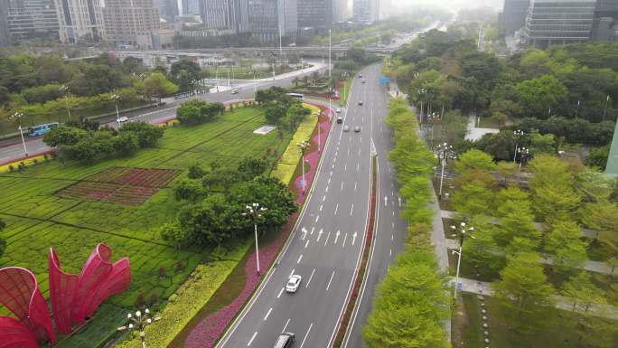 疫情下的深圳空城航拍4K视频素材