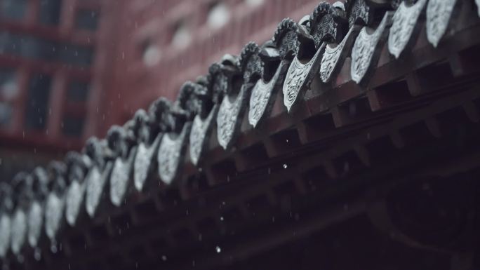 南京 夫子庙 雨景 旅游区 景点