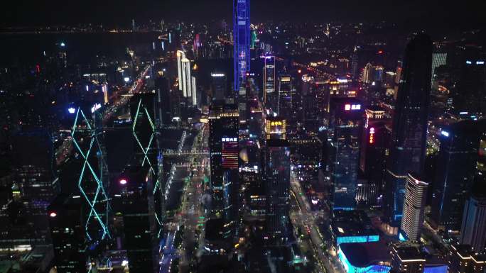 深圳平安金融大厦地球熄灯一小时4K航拍