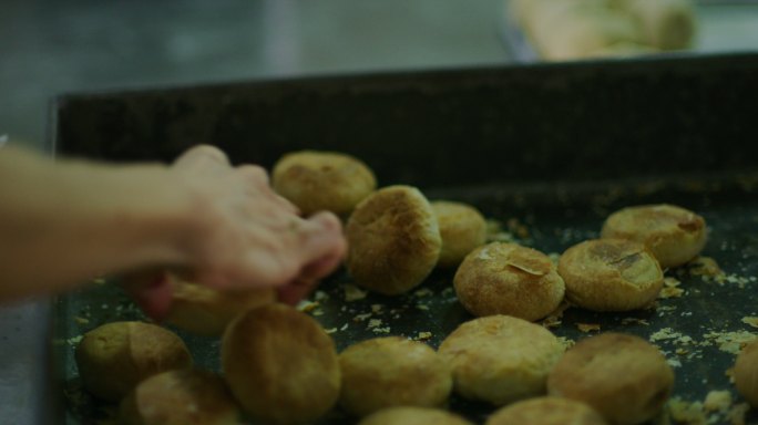 饼干慢动作升格镜头小食