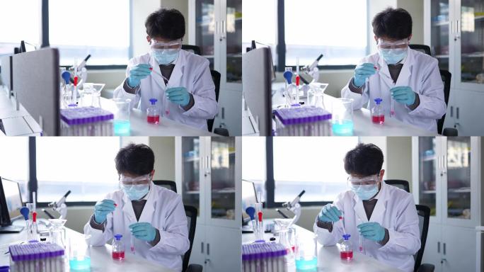 实验室里科研人员医学生物学实验科学研究