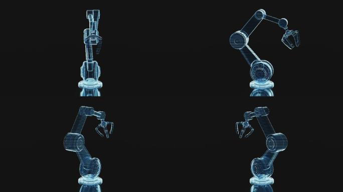 全息影像图形机械臂3D渲染