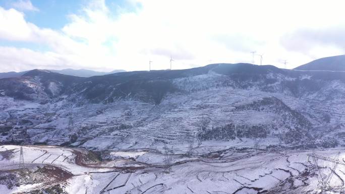 雪景 凉山州 四川  布拖县