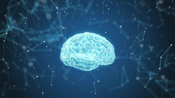 AI科技智慧粒子大脑视频