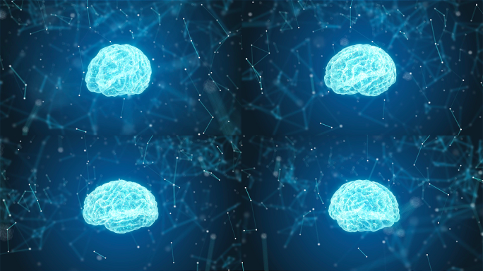 AI科技智慧粒子大脑视频