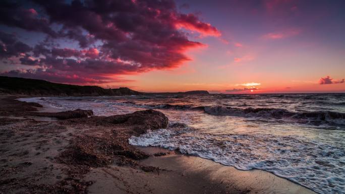 日落时的地中海风景