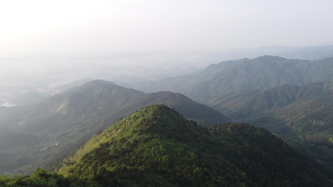 航拍南岳衡山天柱峰