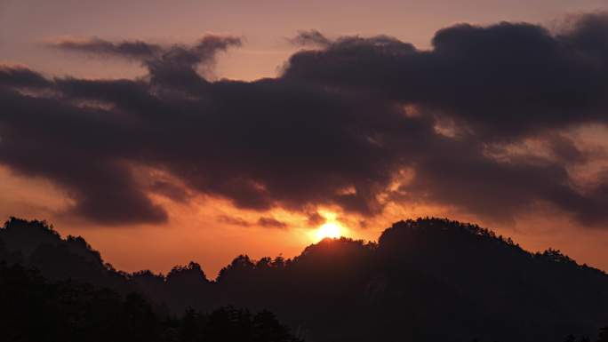 太阳下山延时摄影8K