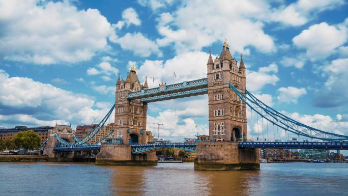 伦敦塔桥延时视图国际地标4K旅游景点
