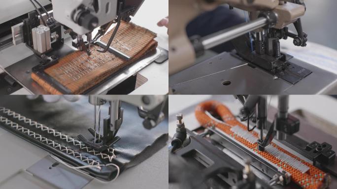 4K工业缝纫机缝合缝制特写走线加工制衣