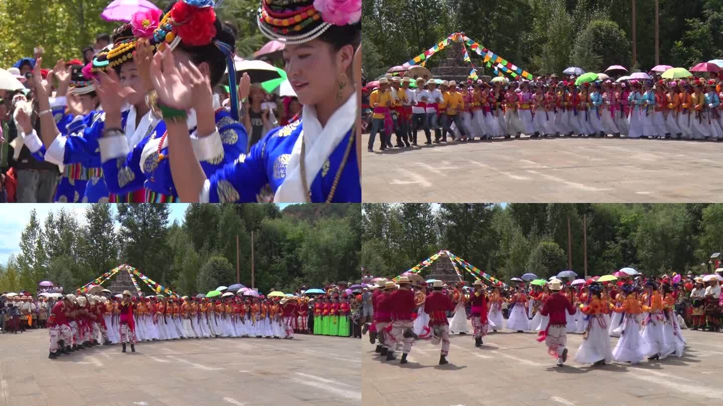 泸沽湖摩梭人甲搓舞转山转海节