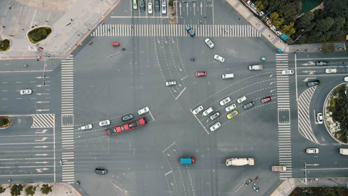 航拍天府二街剑南大道