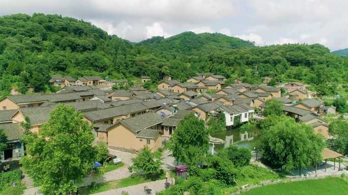 航拍田铺大湾新县田铺大湾许世友将军故土