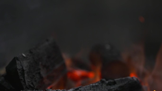 木炭火