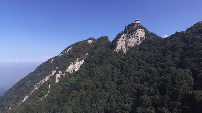 航拍秦岭南五台终南山风景