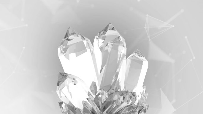 水晶动画白色质感豪华包装反光折射