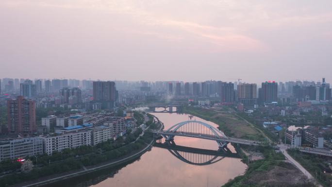 衡阳蒸水日落夜景4k延时摄影合集