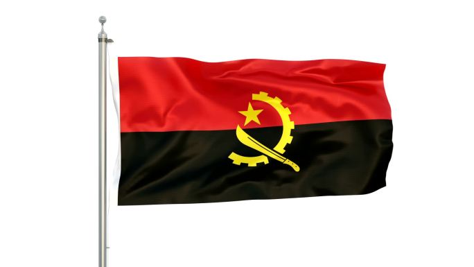 安哥拉国旗象征飘动摇摆摆动