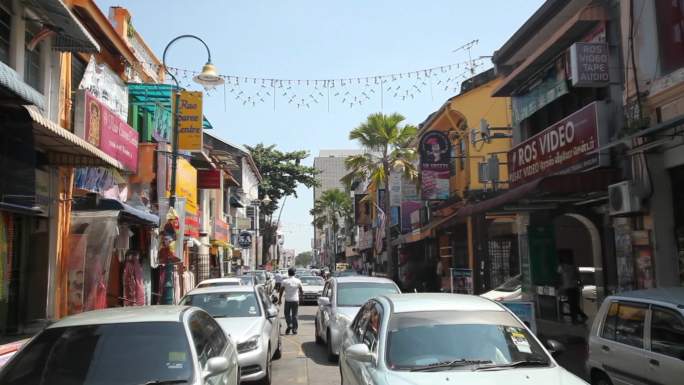 马来西亚的印度商业街  国外街景 商业街