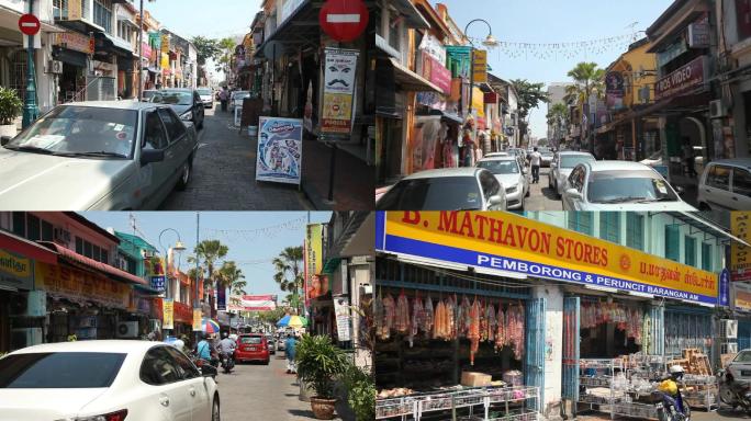 马来西亚的印度商业街  国外街景 商业街