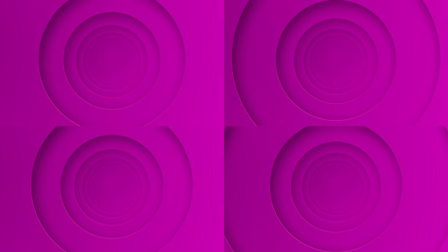紫色圆圈成长3D动画