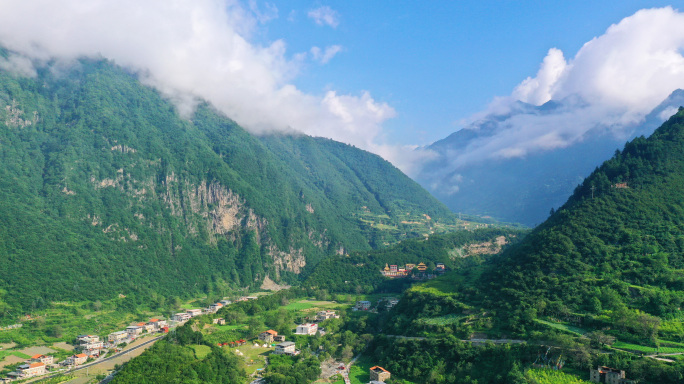 航拍 四川理县孟屯河谷风景区 宣传片