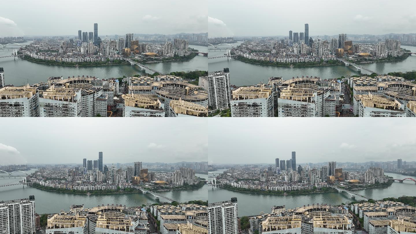 广西柳州城市日景全貌