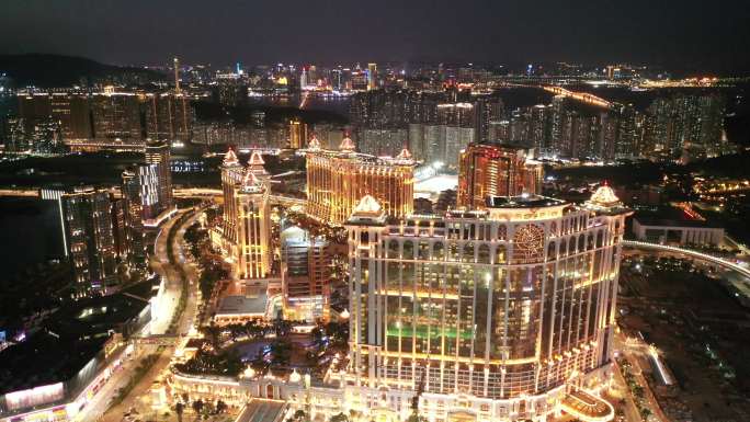 澳门银河酒店航拍夜景