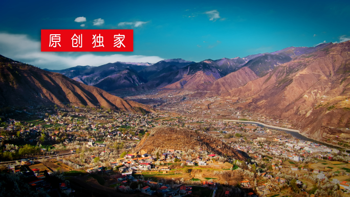 大气延时日落日出西藏雪山藏族旅游宣传日夜