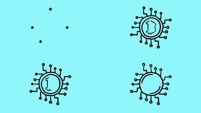 比特币徽标图形动画