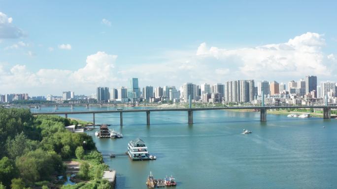 【4K】株洲城市航拍 湘江两岸