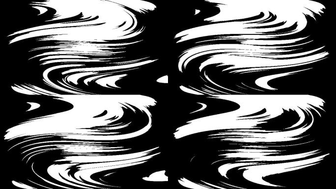 出色的黑白背景液体水流涟漪波纹水纹图形
