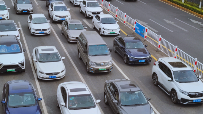 城市道路交通航拍4K