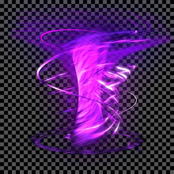 2K循环毁灭紫色龙卷风游戏特效AE原文件