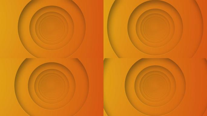 橙色圆圈成长3D动画