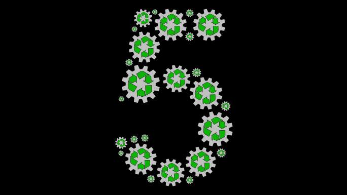 循环符号塑造数字5
