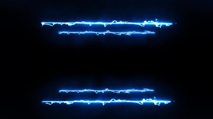 透明霓虹灯动画电流重复循环蓝色