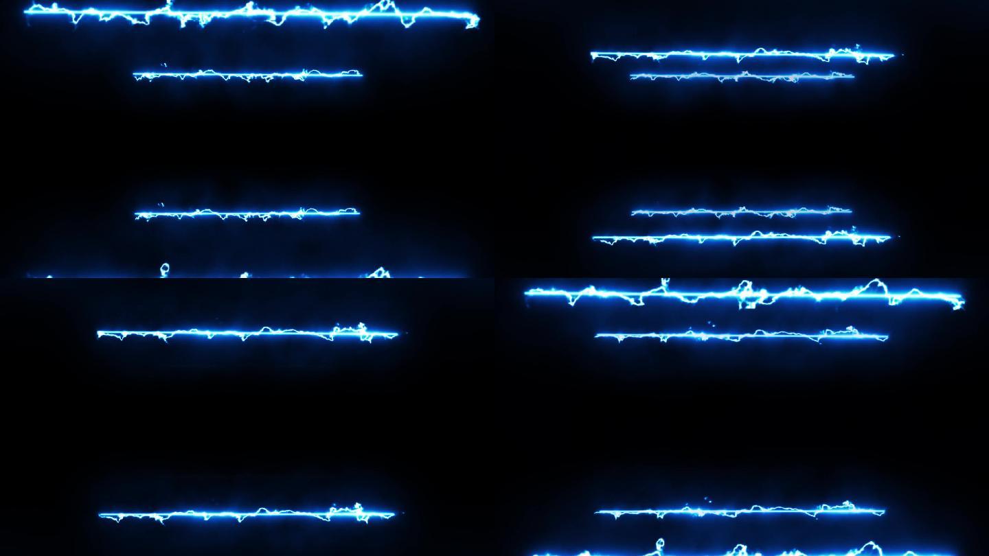 透明霓虹灯动画电流重复循环蓝色