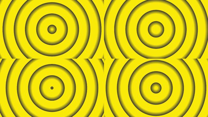 抽象圆环动态背景黄色光波波浪扩散发散发射