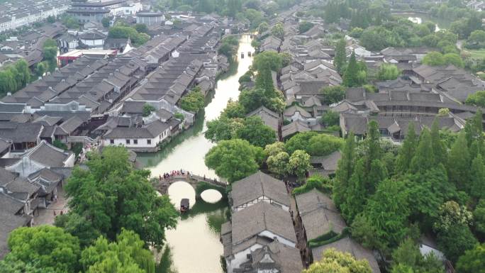 乌镇高空全景航拍